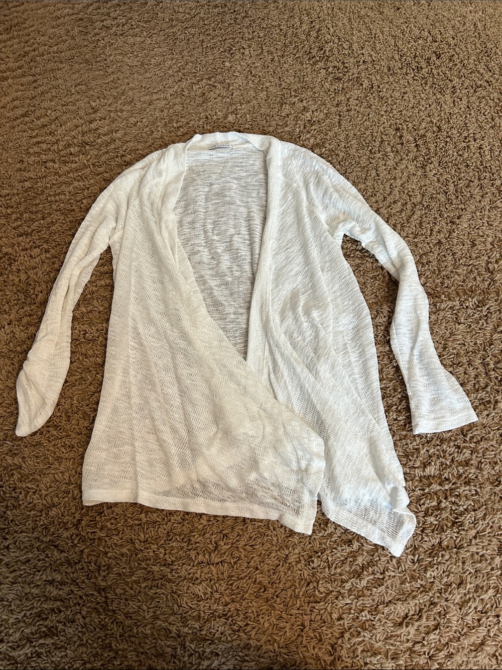 Staccato white knit cardigan size large
